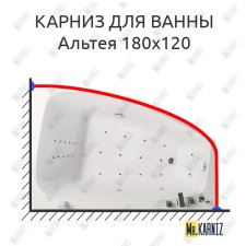 Карниз для ванны Aquatika Альтея 180х120 Усиленный 20 мм MrKARNIZ
