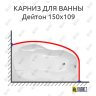 Карниз для ванны Radomir Дейтон 150х109 Усиленный 25 мм MrKARNIZ фото 1