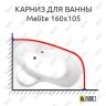 Карниз для ванны Vagnerplast Melite 160х105 Усиленный 20 мм MrKARNIZ фото 1