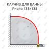 Карниз для ванны Bas Риола 135х135 Усиленный 25 мм MrKARNIZ фото 1