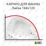 Карниз для ванны Radomir Лайза 168х120 Усиленный 25 мм MrKARNIZ фото 1