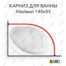 Карниз для ванны Radomir Мелани 140х95 Усиленный 25 мм MrKARNIZ фото 1