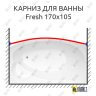 Карниз для ванны GNT FRESH Передний борт 170х105 Усиленный 25 мм MrKARNIZ фото 1
