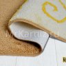 Комплект ковриков для ванной и туалета Листья бежевый фото 5