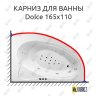 Карниз для ванны Polla Dolce 165х110 Усиленный 20 мм MrKARNIZ фото 1