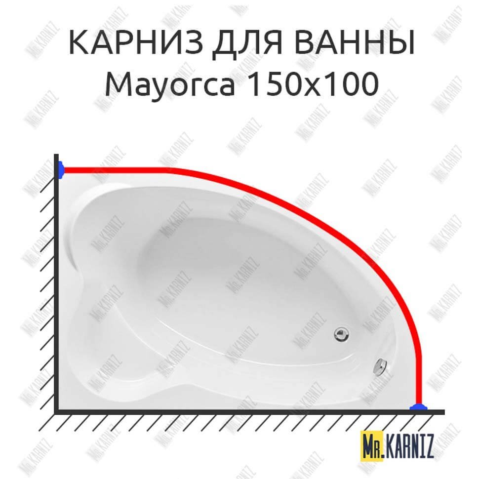 Карниз для ванны Aquanet Mayorca 150х100 Усиленный 20 мм MrKARNIZ Карниз для ванны Aquanet Mayorca 150х100 Усиленный 20 мм MrKARNIZ