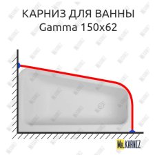 Карниз для ванны Balteco Gamma Угловой 150х62 Усиленный 20 мм MrKARNIZ