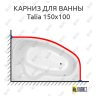 Карниз для ванны THERMOLUX TALIA 150х100 Усиленный 25 мм MrKARNIZ фото 1