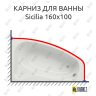 Карниз для ванны Cersanit Sicilia 160х100 Усиленный 25 мм MrKARNIZ фото 1