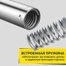 Карниз для ванной Телескопический 115-215 см из нержавеющей стали с кольцами 12 шт в комплекте фото 4