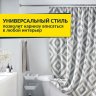 Карниз для ванной Телескопический 115-215 см из нержавеющей стали с кольцами 12 шт в комплекте фото 9