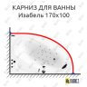 Карниз для ванны Triton Изабель 170х100 Усиленный 25 мм MrKARNIZ фото 1