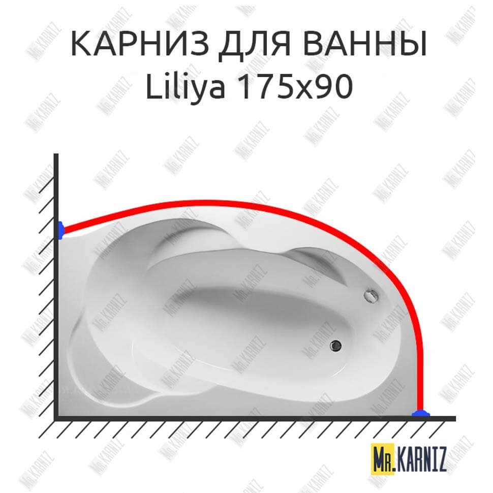 Карниз для ванны Relisan Liliya 175х90 Усиленный 20 мм MrKARNIZ Карниз для ванны Relisan Liliya 175х90 Усиленный 20 мм MrKARNIZ
