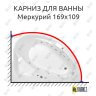 Карниз для ванны Osm Меркурий 169х109 Усиленный 25 мм MrKARNIZ фото 1