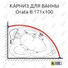 Карниз для ванны Doctor Jet Orata B 171х100 Усиленный 25 мм MrKARNIZ фото 1