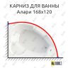 Карниз для ванны Radomir Алари 168х120 Усиленный 25 мм MrKARNIZ фото 1